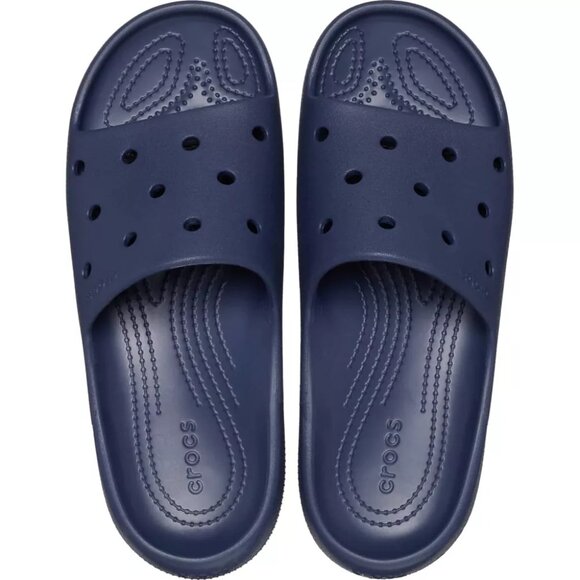 Crocs Classic Slides Sandals V2.0 Slip On Navy US Size m4/w6 - Picture 3 of 9